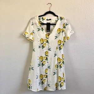 NASTY GAL Lemon Button Dress